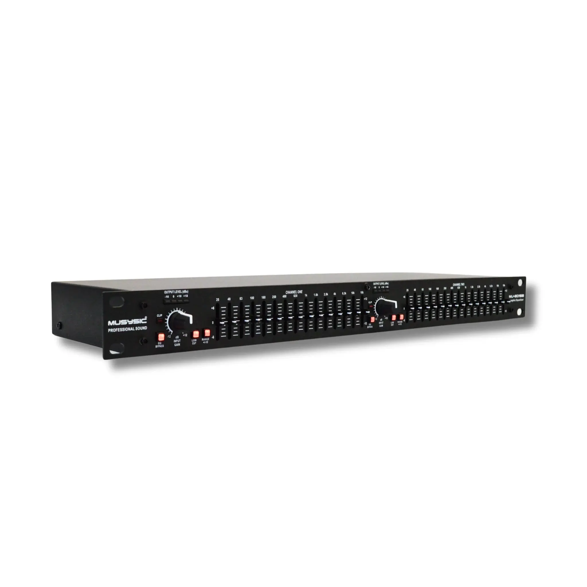 Professional Dual 15-Band Stereo Graphic Digital Equalizer MU-EQ15B