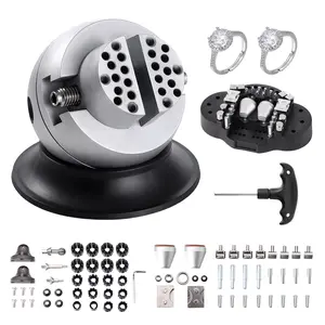 VEVOR Ball Vise, Summervibes,Summervibes, 3" Engraving Setting Tool, 360° Rotation Engraving Block Vise, 70 PCS Attachment Jewelry Engraving Block Tools Standard Block for Gemstone Inlay and Small-Scale Engraving