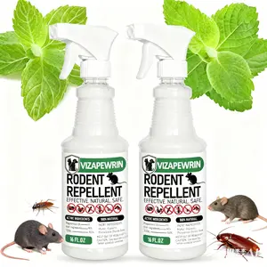 2pc-Natural Peppermint Oil Spray 32 oz - Safe Scent Formula for Home & Garden - Mouse & Rat Repellent Spray for Home, Car Engines, RV - Pet Safe Pest Control-VIZAPEWRIN certified