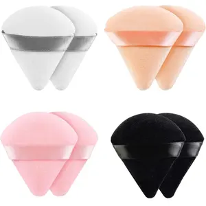 8 Pieces Triangle Powder Puff Face Soft Triangle Makeup Puff Velour Cosmetic Foundation Blender Sponge Beauty Makeup Tools Smooth