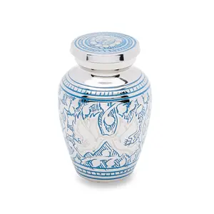 Blue Loving Doves Token Urn