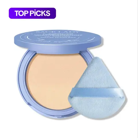 Oil Control Face Powder, Flawless Face Powder, Long Lasting Waterproof Matte Powder Beauty Powder, Compact Makeup Setting Powder, Matte Pressed Powder, Waterproof Finishing Powder, Face Makeup Accessories for Women & Girls, Beauty Makeup Products