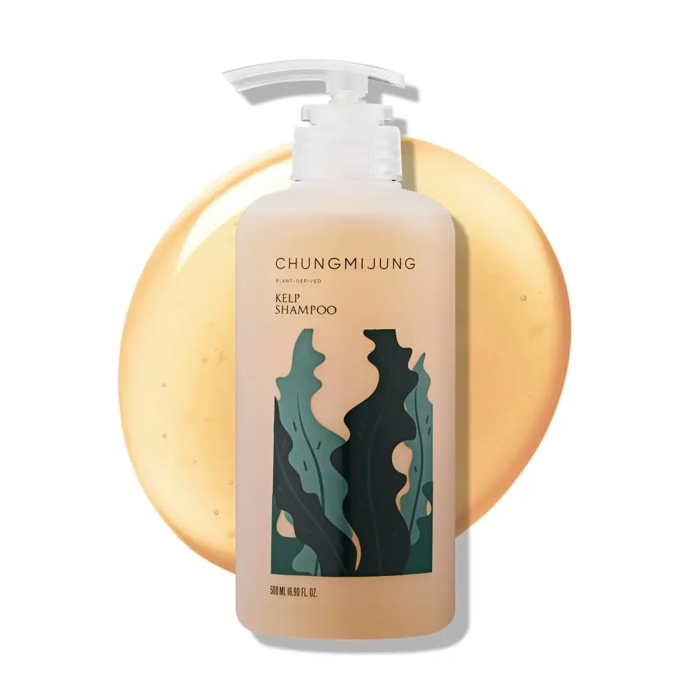 CHUNGMIJUNG Itchy Scalp Shampoo for Sensitive Scalp, Gentle Sulfate Free Seaweed (Kelp) Shampoo with Laminaria Japonica & Mung Bean, Hydrating Korean Hair Care for Dry Hair, 16.9 fl oz / 500ml