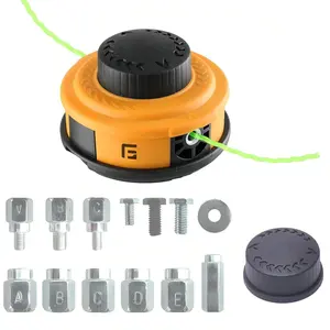 Replacement Trimmer ,Weedeater Heads,String Trimmer  For Echo,Ego,Stihl,Ryobi, Bump-Feed,Durability And -Free,Left-Hand Thread Shafts(Counter-Clockwise)Only,(Yellow+13PCS hardware kit)