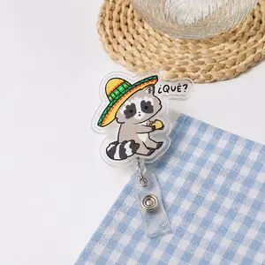 1pc Retractable Badge Holder with Retractable Mechanism & Playful Badge Design - Durable ID Name Tag for Nurses, Doctors, Healthcare Staff - Clip-On for Hospital Uniforms, Scrubs, Name Tags
