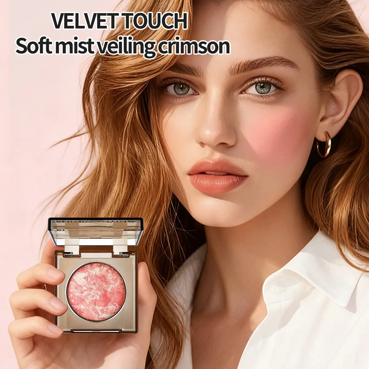 Pure Desire Rose Gold Highlighter Powder Palette, Korean Water Glow Ginger Potato Mud Eyeshadow, Brighten Skin Tone, Non-Alcoholic, Glow Seeker Highlighter, Prismatic Glow Highlighter, Beauty Highlighters