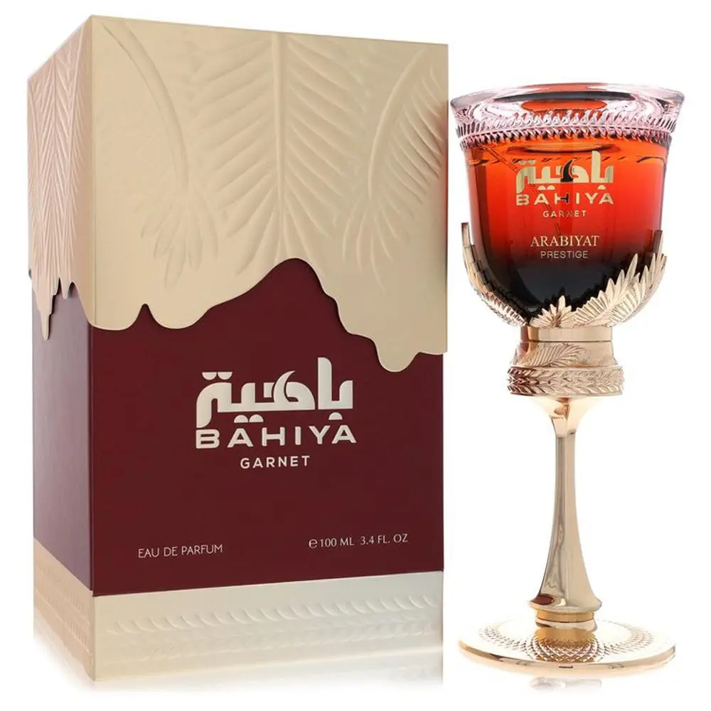 Arabiyat Prestige Bahiya Garnet Eau De Parfum for Women, 3.4 fl oz | Tropical Floral & Fruity Arabian Fragrance with Amber Musk | Gifts for Adults, Perfume for Sale, Edp Scents, Floral Blend Fragrance, Long Lasting Women Perfumes, Anniversary Gifts For He