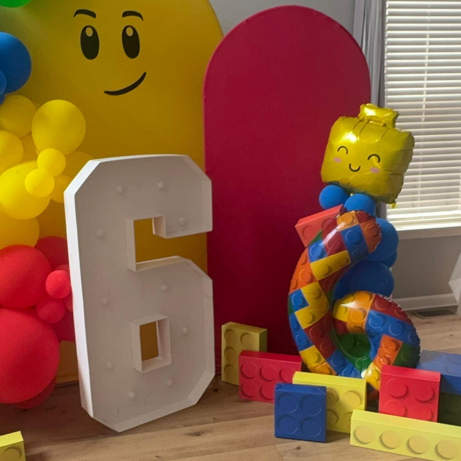 4FT Light Up Numbers 0-9, DIY Assembly, LED Warm Paper Foam Marquee Numbers for First Birthday Party Birthdays Graduation Party Wedding Baby Shower