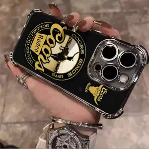 Coors Rodeo Banquet Retro design pattern Aesthetic Electroplated TPU Casing For iphone 16 15 14 13 12 11 X XS PRO PLUS MAX Four Corners Anti-Fall Transparent Casual style Soft Silicone Phone Cases Shell Tough Phone Cover Protector