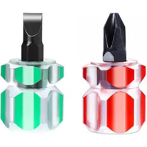 Mini Stubby Screwdrivers Short  and Flat  Tip Sewing Machine Screwdrivers Pocket Screwdrivers Set (Mini Size)