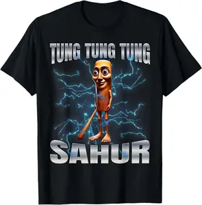 Cotton Unisex Tung Tung Tung Sahur T-Shirt women graphic shirts