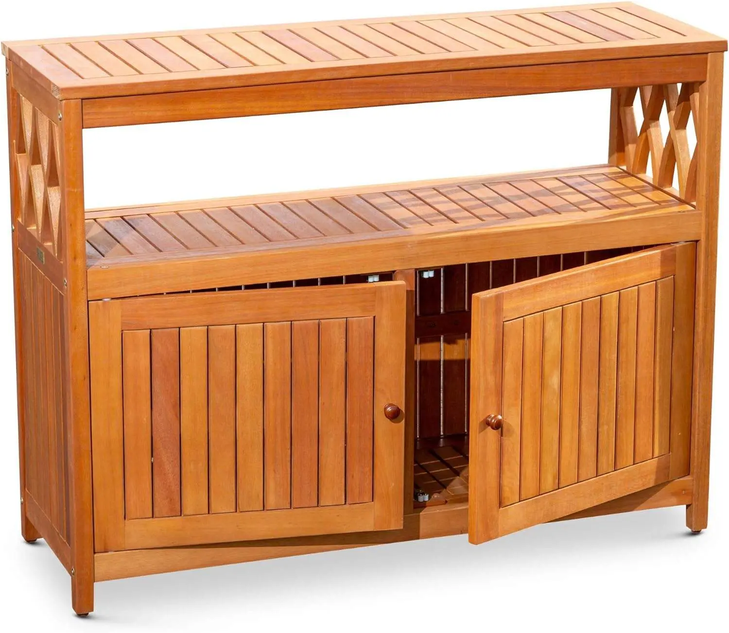 Outdoor Living Longs Peak Eucalyptus Sideboard, Natural Oil