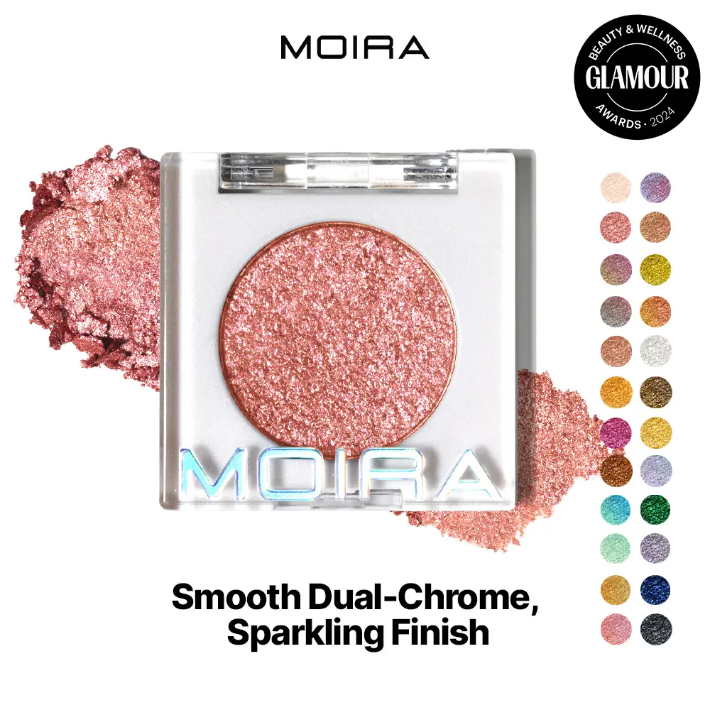 MOIRA | Chroma Light Eye Shadow (002, Tempting) | High-Pigment Foiled Finish, Creamy Blendable Microfine Shimmer, 100% Vegan (002, Tempting))