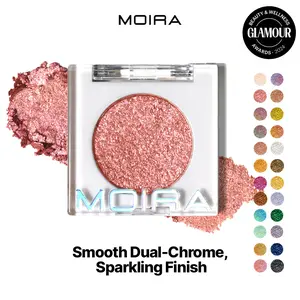 Moira | Chroma Light Eye Shadow | High-Pigment Foiled Finish, Creamy Blendable, Long-Lasting Single Shadow, Shade, 100% Vegan, Microfine Shimmer (002, Tempting))