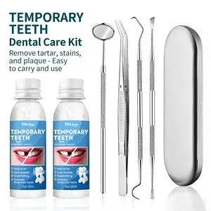 Temporary Tooth Filling Kit with Dental Tools Set, Moldable Dental Gel Dentures for Broken Teeth, TemporaryFillings Cavities and Teeth Fillings, Oral Care Denture Kit