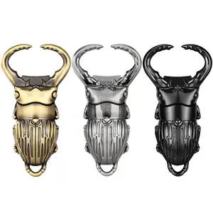 Portable Mini Metal Beetle Shaped Bottle Opener, Bottle Cap Opener with Storage Bag, Unique Gift Idea for Bottle Opening and Parties