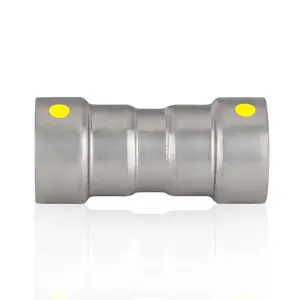 1-1/2" Carbon Press Coupling W/Stop