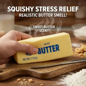 2PCS Baking Bread Squishy Set - Realistic Slow Rise Soft Squishies with Sweet Scent, Stress Relief Squeeze Toys for Kids & Adults, Fun Desk Decor & Gift