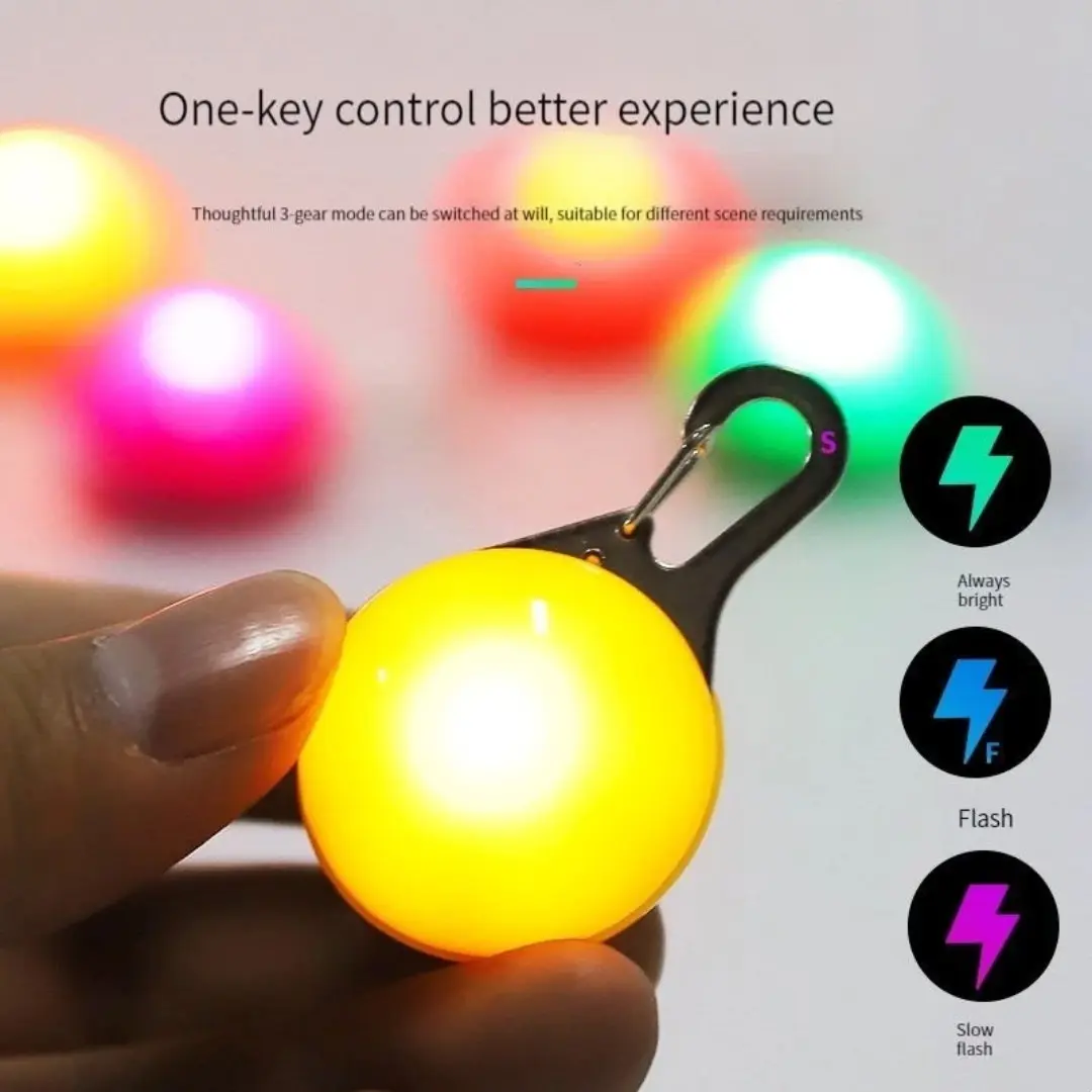 LED Glowing Pendant Flashlight Dog Cat Collar, Glow in the Dark Bright Necklace, Luminous Collar for Pets, Pet Leads Accessories Leash