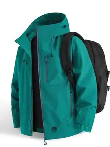 2026 New Outdoor Hooded Couples' Mountain Climbing Jacket, Hiking Jacket, Spring & Autumn Windproof Waterproof Breathable Stylish Plain Jacket