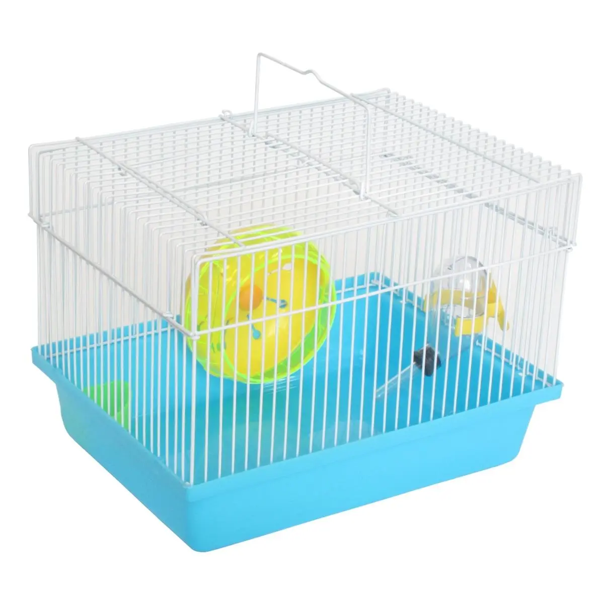 212 MAIN Single-Story Proper Hamster Cages - Spacious Dwarf Hamster Habitat, Blue Indoor Pet Furniture