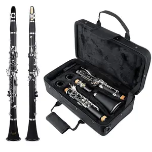 Slade Bb Clarinet 17 Keys  Bakelite Wooden Clarinet Professional Woodwind Instrument  Includes Box and Reed  Musical Instrument Parts