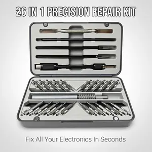 26 in 1 Precision Screwdriver Set with Extension Rod & Pry Bar, Magnetic Bits, Portable Repair Tool Kit with Storage Case for iPhone, Computer, Eyeglasses, Watch, PS5 Game Console and Other Electronics