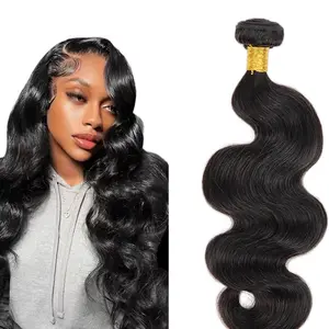3-4 Bundles Brazilian Virgin Hair Body Wave Hair Bundles  W/Closure