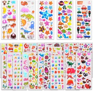 Stickers for Kids 1000+, 3D Puffy Stickers for Kids Toddlers 40 Different Sheets Variety Pack for Scrapbooking, Gifts, Rewards Including Animals, Stars, Fishes, Hearts, Dinosaurs, Cars and More