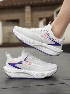 Trendy Women's Cushioned Running Shoes, Running Sports Shoes, Breathable Mesh Sneakers, Non-Slip Thick Sole Athletic Shoes for Gym, Hiking & Daily Wear