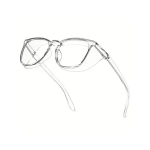 3-Pack Round Shape Candy-Colored Safety Glasses, Clear Stylish Protective Goggles, Windproof Pollen Proof Eyewear for Lab, Outdoor and Daily All-Day Comfort Wear