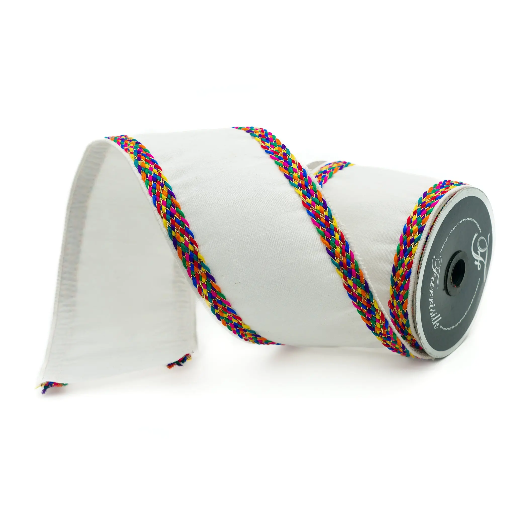 Multi Braided Mosaic Ribbon, 4" X 1YD