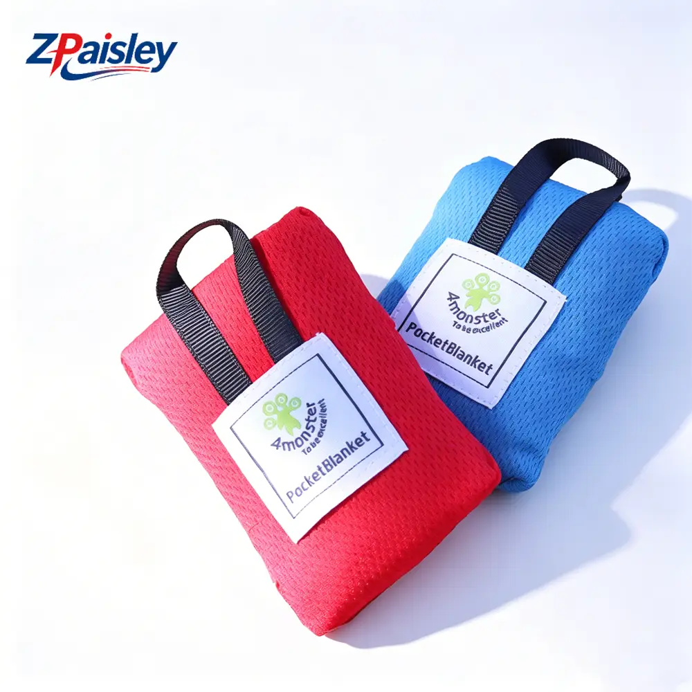 Waterproof Pocket Blanket with Carry Handle, Lightweight Foldable Sandproof Outdoor Picnic Mat, Durable Compact Ground Cover for Camping Hiking Beach Travel Park Festival