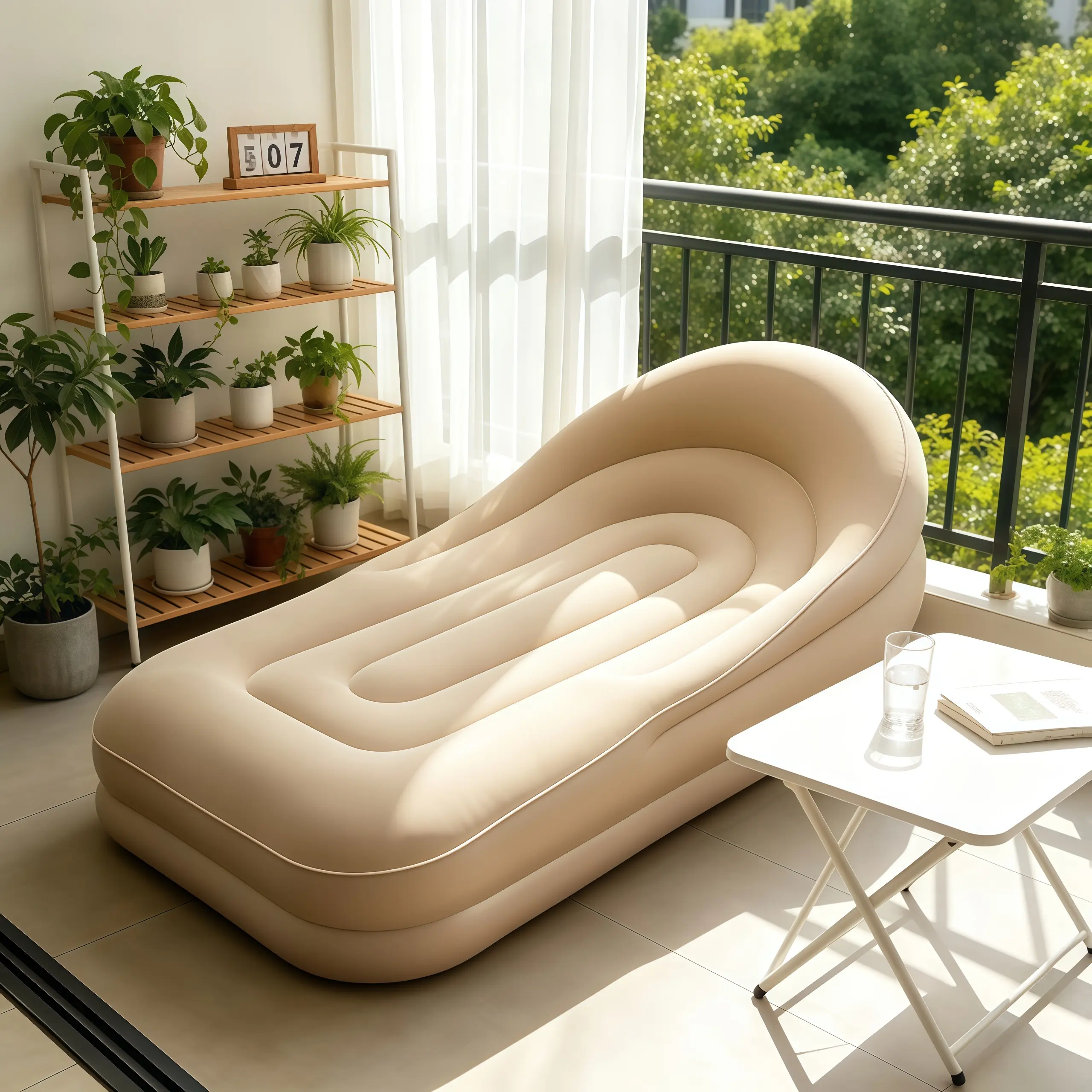 3-in-1 Luxury Multifunctional Inflatable Couch Bed, Heavy-Duty Inflatable Mattress with Backrest, Included Air Pump - Ideal for Outdoor Camping, Special Occasion Gifts, Couch For Bedroom