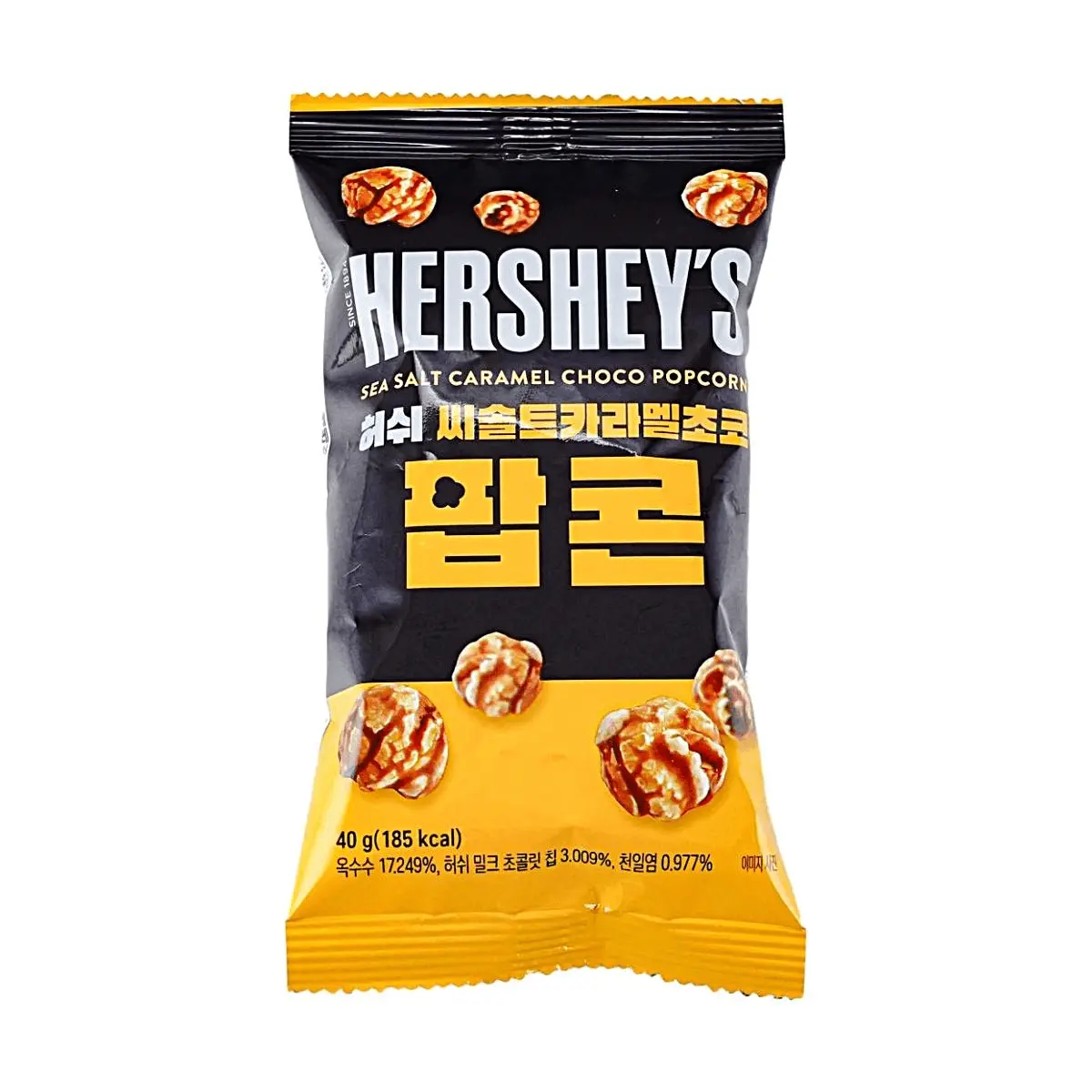 HERSHEY'S Korea Sea Salt Caramel Chocolate Popcorn 40g - Korean Snack, Sweet & Salty Treat HERSHEY'S Korea Sea Salt Caramel Chocolate Popcorn 40g - Korean Snack, Sweet & Salty Treat