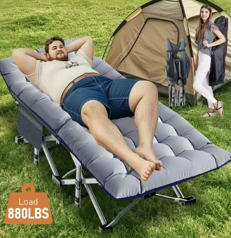 Folding Camping Cot with Mattress Bed frame&Carry Bag-Heavy Duty Portable Bed for Outdoor&Indoor Use, Guest Bed, Traval, Picnic, Office nap, Hiking, Fishing, Dorm essentials, Campingessentials, Campinggear