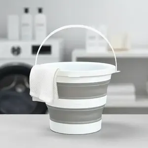 1pc Portable Folding Bucket - Plastic Water Holder, Durable, Space-saving, Easy Storage, Suitable for Car Washing, Camping, Fishing, Travel and Outdoor Activities - Compact, Lightweight, Convenient Design