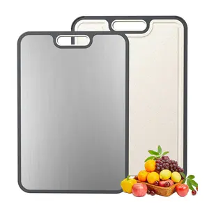 Titanium Chopping Board, 1 Count Double Sided Design Chopping Board, Multifunctional Durable Cutting Board for Home Kitchen Use