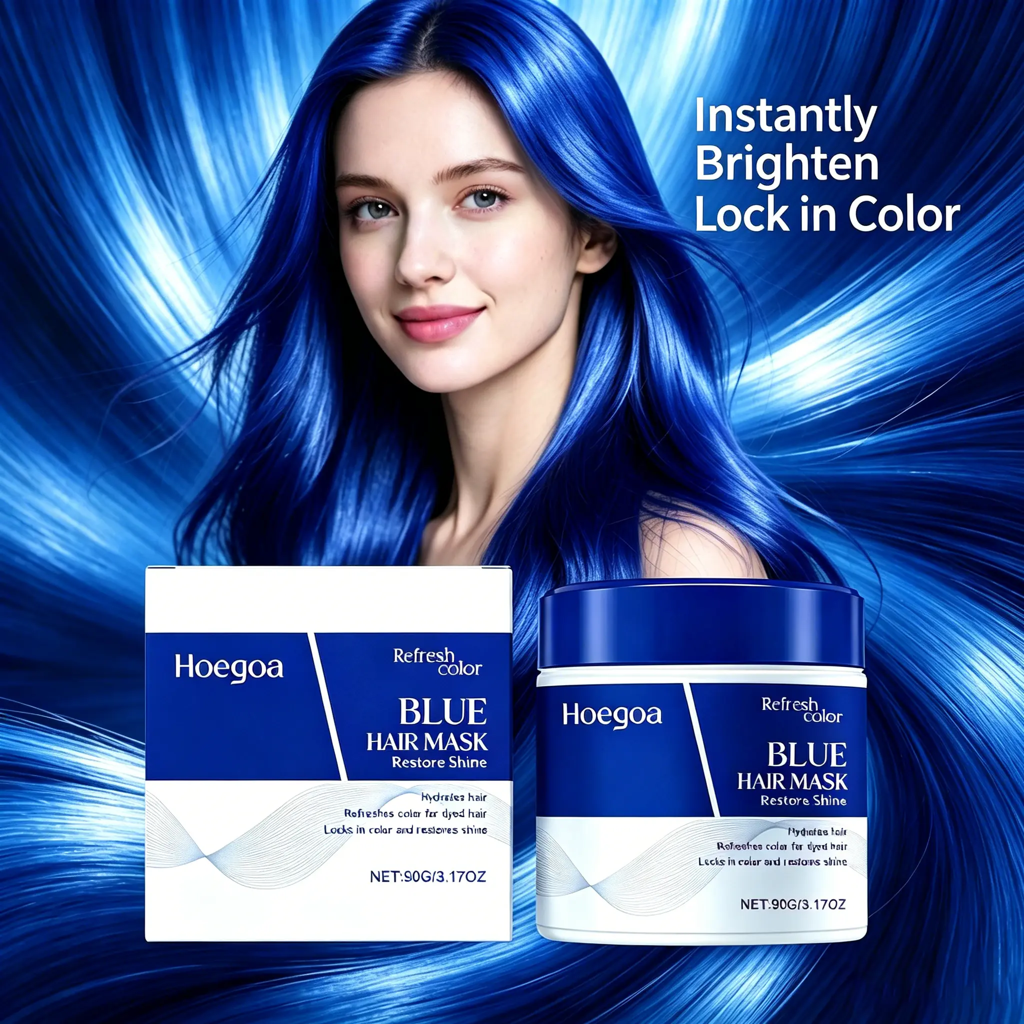 HOEGOA Unisex Argan Oil & Collagen Nourishing Hair Mask - Color-Safe Haircare Moisturizer, Frizz Control Conditioning Treatment for Dry Frizzy Hair (15 Min Use)