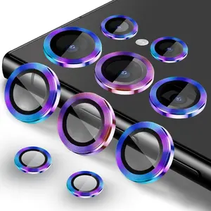 1 Pack Phone Camera Lens Protector for Samsung Galaxy S25 Ultra S26/S26 Plus/S26 Ultra, Tempered Glass Aluminum Alloy Ring Lens Cover with Installation Tray Removal tool Fit for Samsung Galaxy S24 Ultra S26/S26 Plus/S26 Smartphone Accessories Protection
