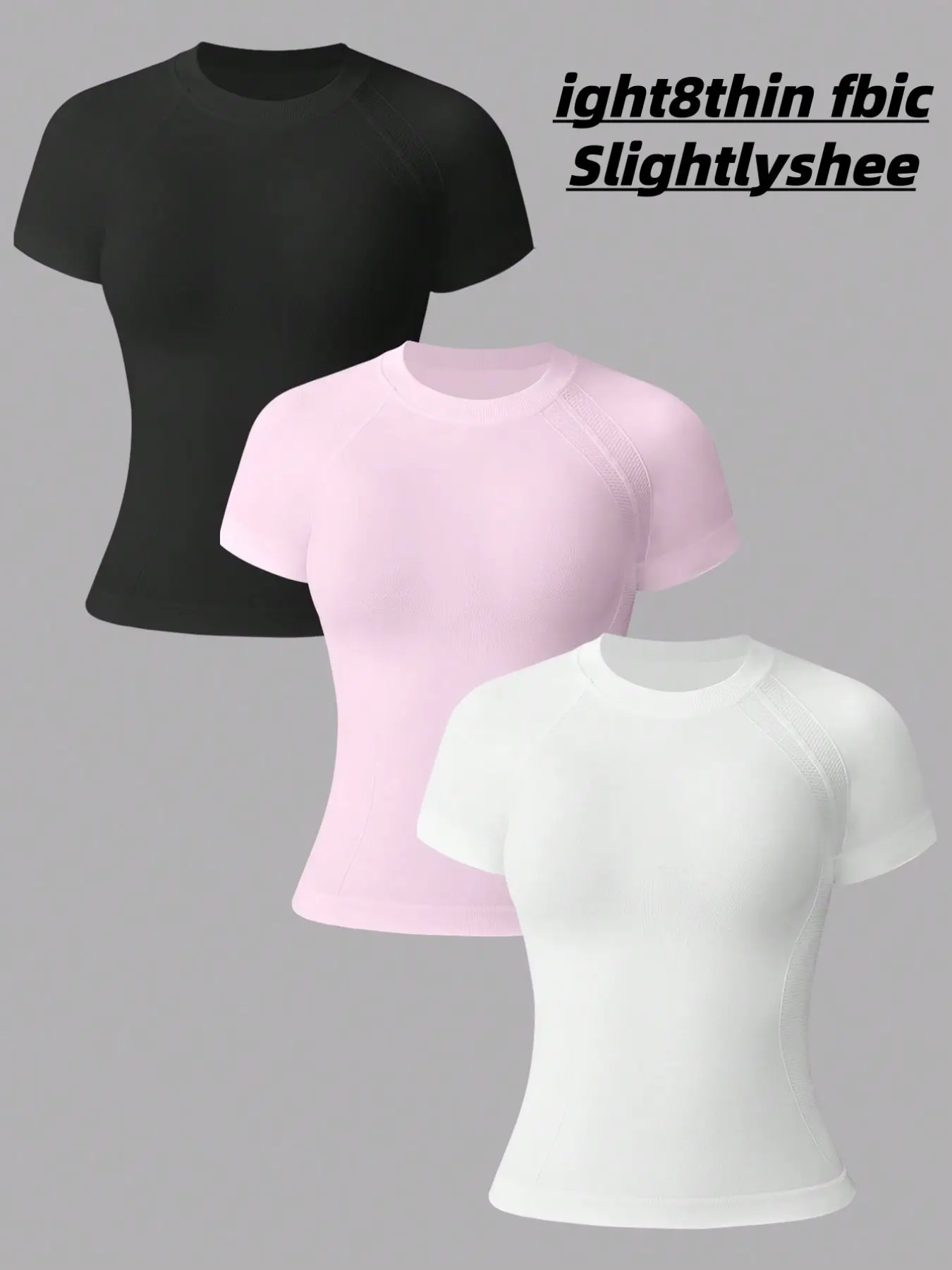 Sporty Women's Solid Round Neck Sports Tee, Gym Yoga Tops, Fitness Top, Breathable Comfortable Short Sleeve T-shirt for Yoga Gym Workout, Ladies Sportswear for All Seasons, Fitness Clothes Tops