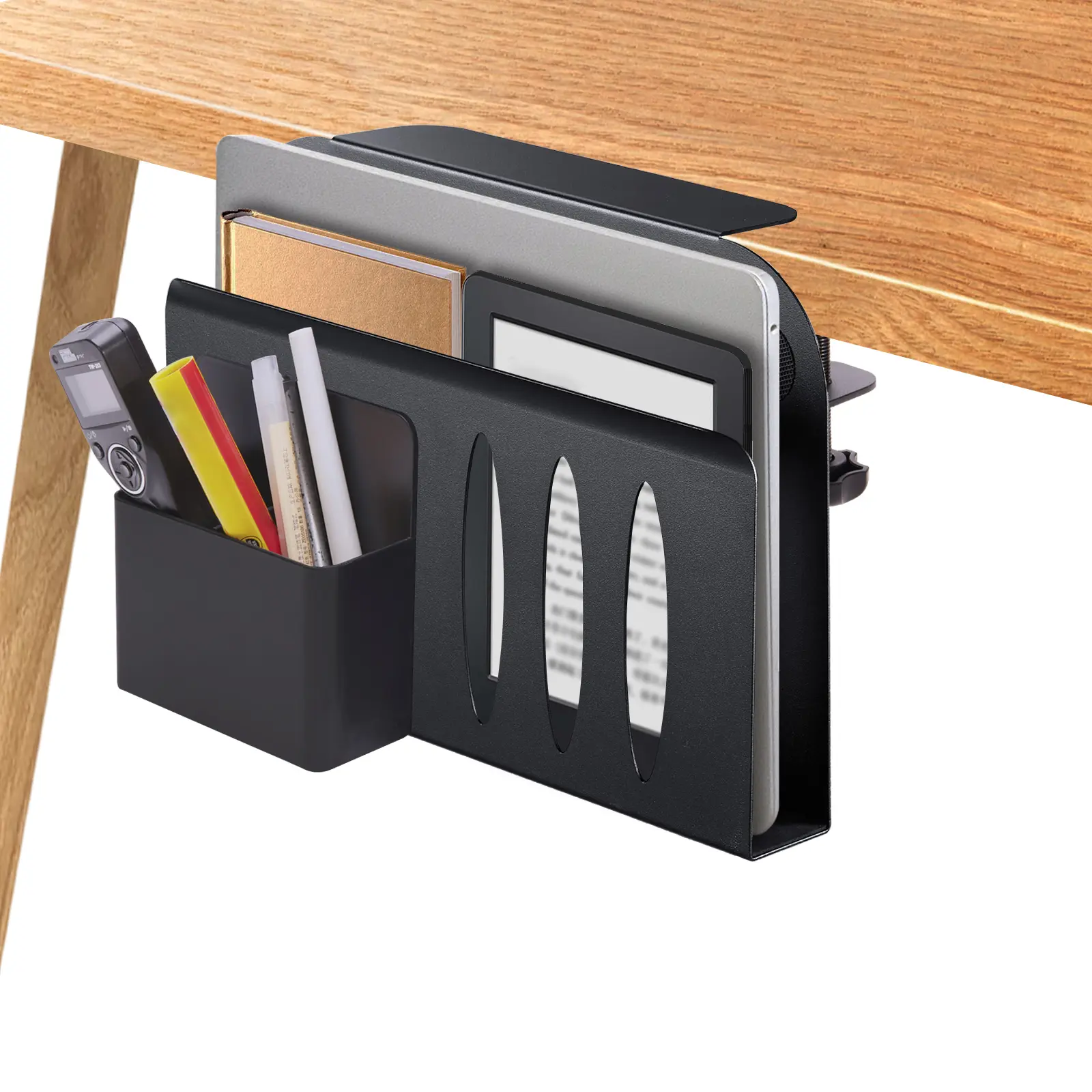 Desk Organizer, UPGRATED Desk Clamp-on Organizer, Hanging Desk Organizer, Standing Desk Accessories, Laptop Storage, No Drilling Desk Drawer