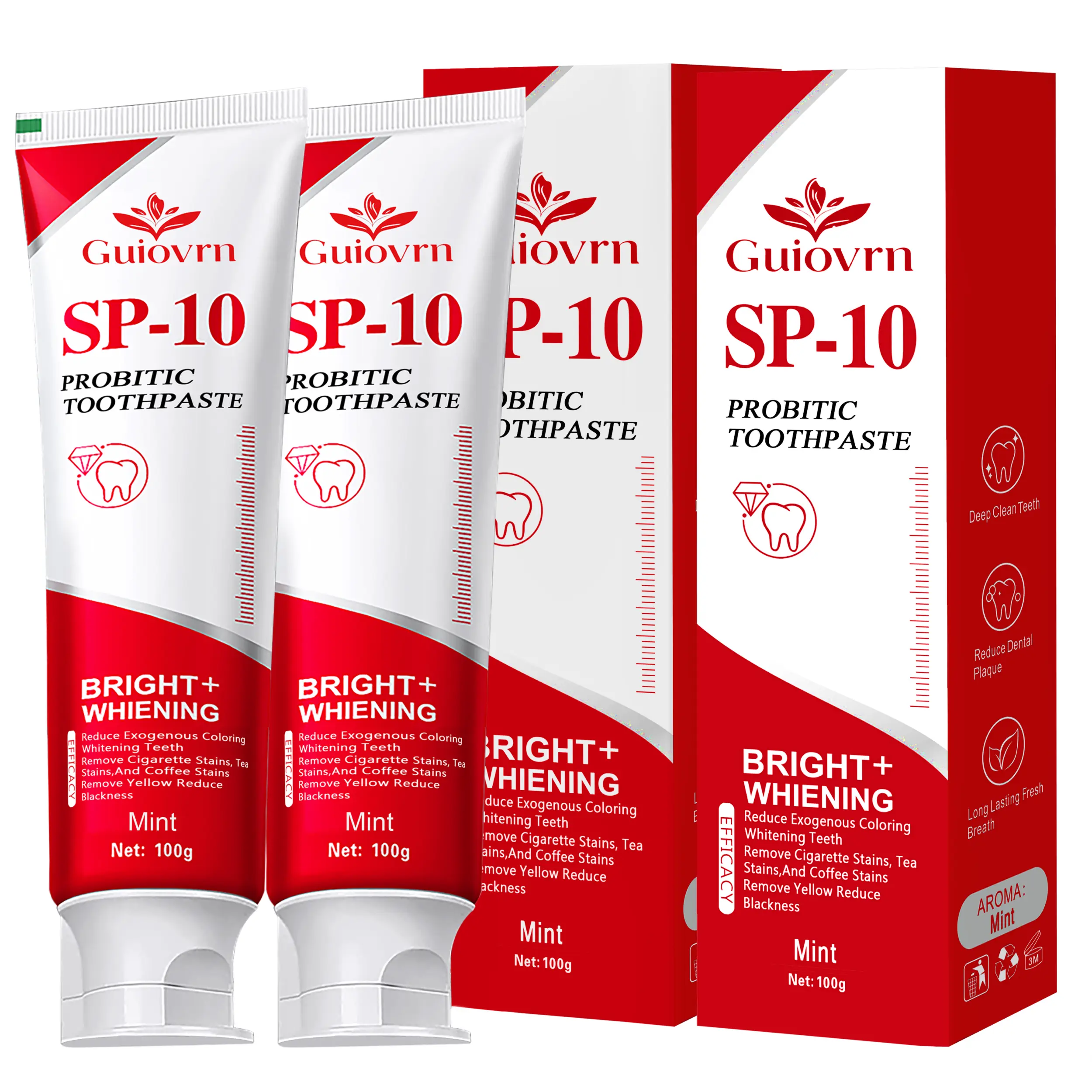 SP-10 Probiotic Whitening Toothpaste - Mint Freshness, Pigmentation Removal & Enamel Care, Daily Oral Health Solution