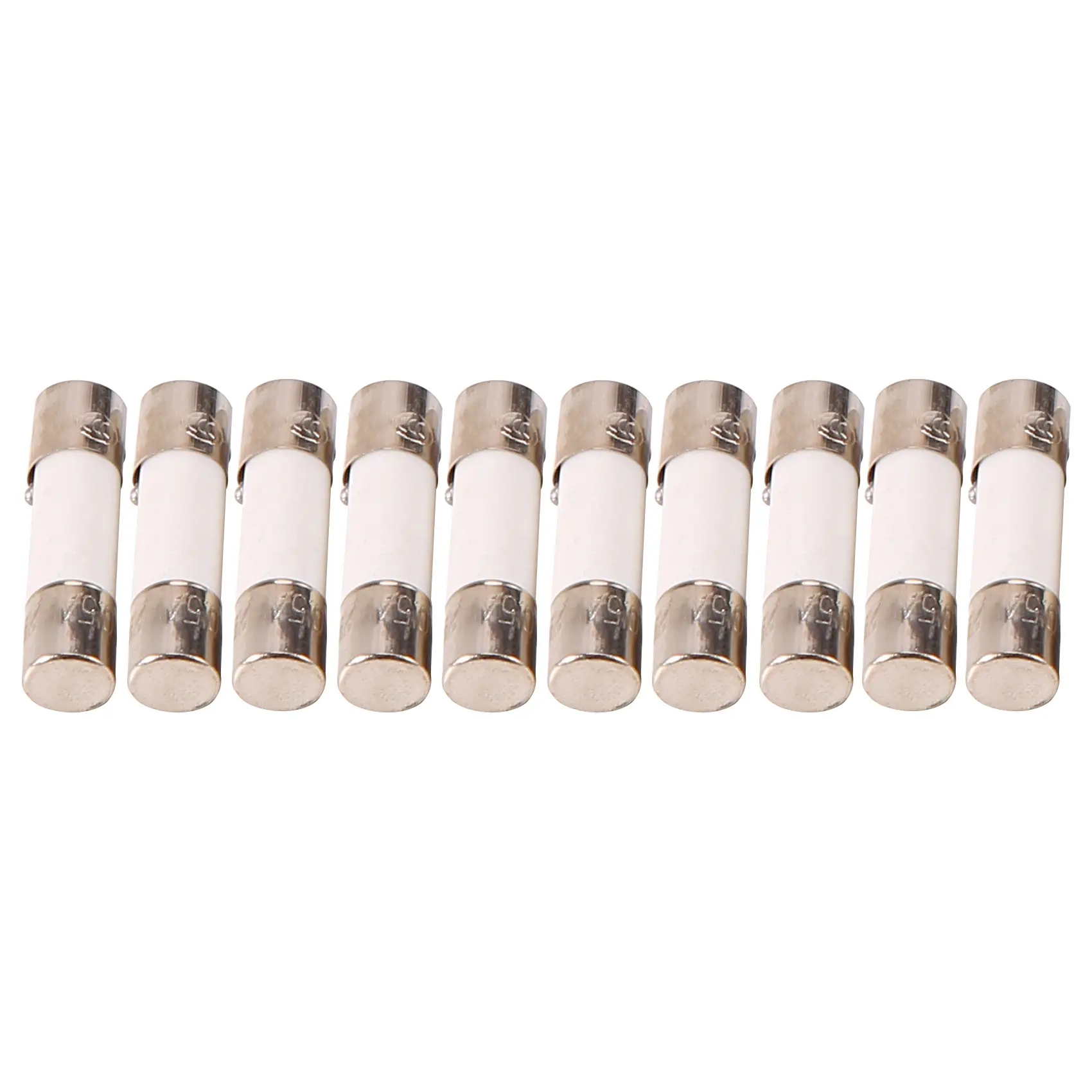 10Pcs 250V 0.5A 500mA Fast Blow Ceramic Fuses Tubes 5mm x 20mm
