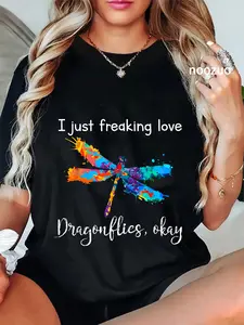 100% Cotton Dragonfly shirt for women spiritual faith dragonflies lovers T-Shirt