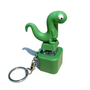 Frog & Lizard Chirping Toy Keychain, Rechargeable LED Light Up Stress Relief Toy, Portable Anxiety Relief Fidget Toy for Kids & Adults