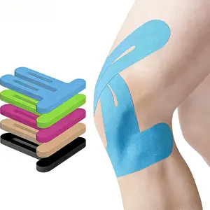 Enhance elastic kinesiology knee joint protection knee recovery, 10 PCS Waterproof Knee Tape for Knee Pain Relief Pre Cut, Original Cotton Athletic Knee Tape, Waterproof & Hypoallergenic Latex-Free for Sports，3 styles
