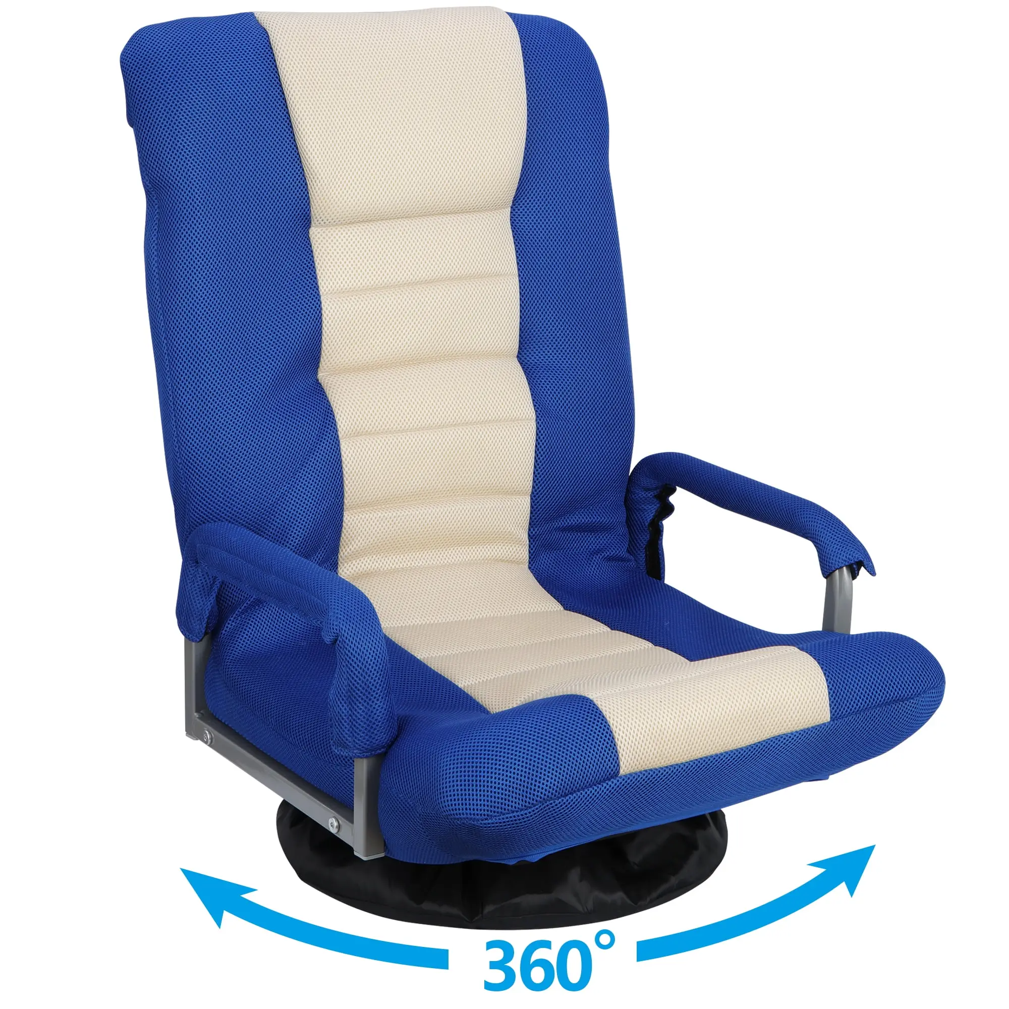 Segawe Ergonomic Durable Swiveling Foam Video Gaming Chair with Arms - 5-Position Adjustable Foldable Ergonomic Indoor Lounger Sofa, Foldable Ergonomic Indoor Loungers
