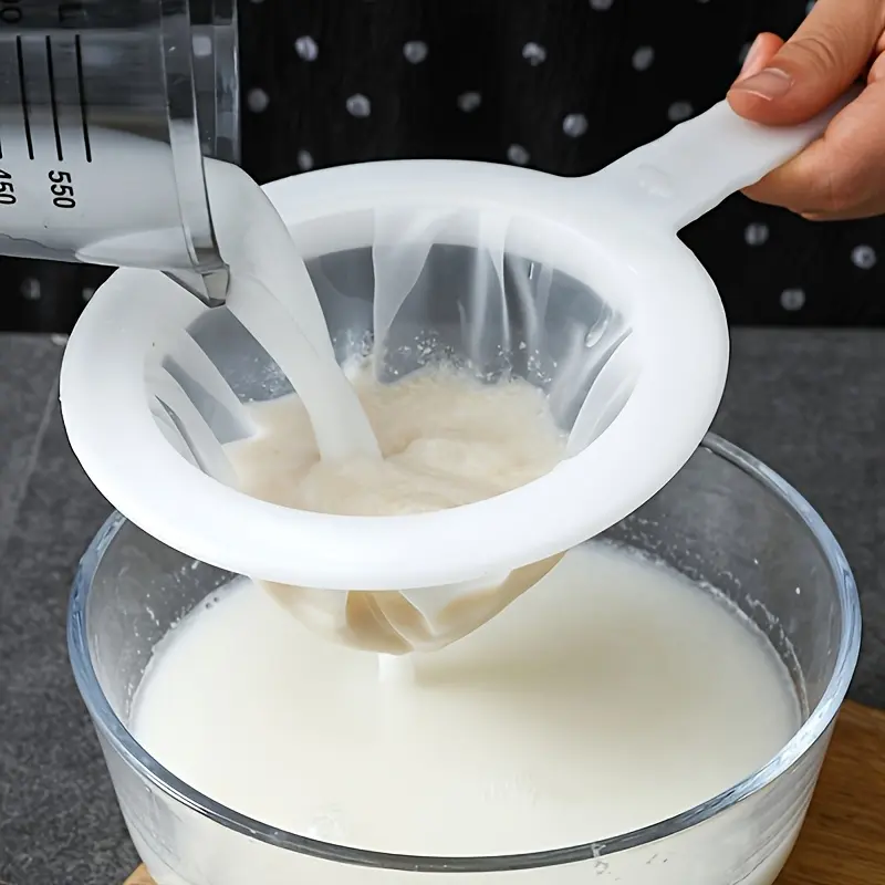 100 Mesh Fine Mesh Filter, Hanging Strainer, Strainer Utensils, Suitable for Home Brewing, Tea Making Tools, Kitchen Sieve Filter for Wine, Tea, Soy Milk, Baking, Food Strainer, Juice Flour Filter