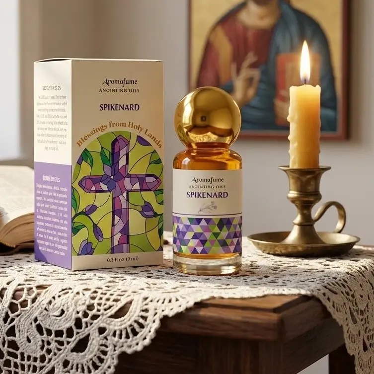 Spikenard Anointing Oil 9ml (0.3 fl oz.)| Blessings from The Holy Lands | Blessed from Jerusalem with Biblical Spices | Christian Gift | Holy Oil for Prayer and Protection